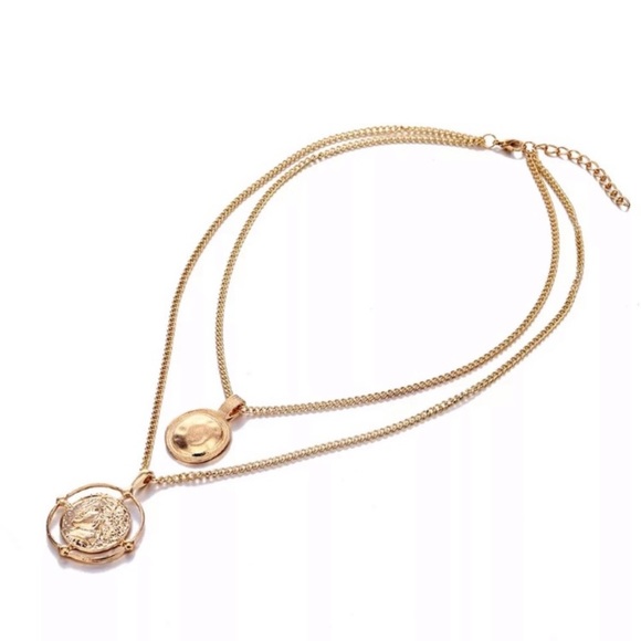 NEW Gold Plated Gorgeous Two layers Necklace - Picture 4 of 6